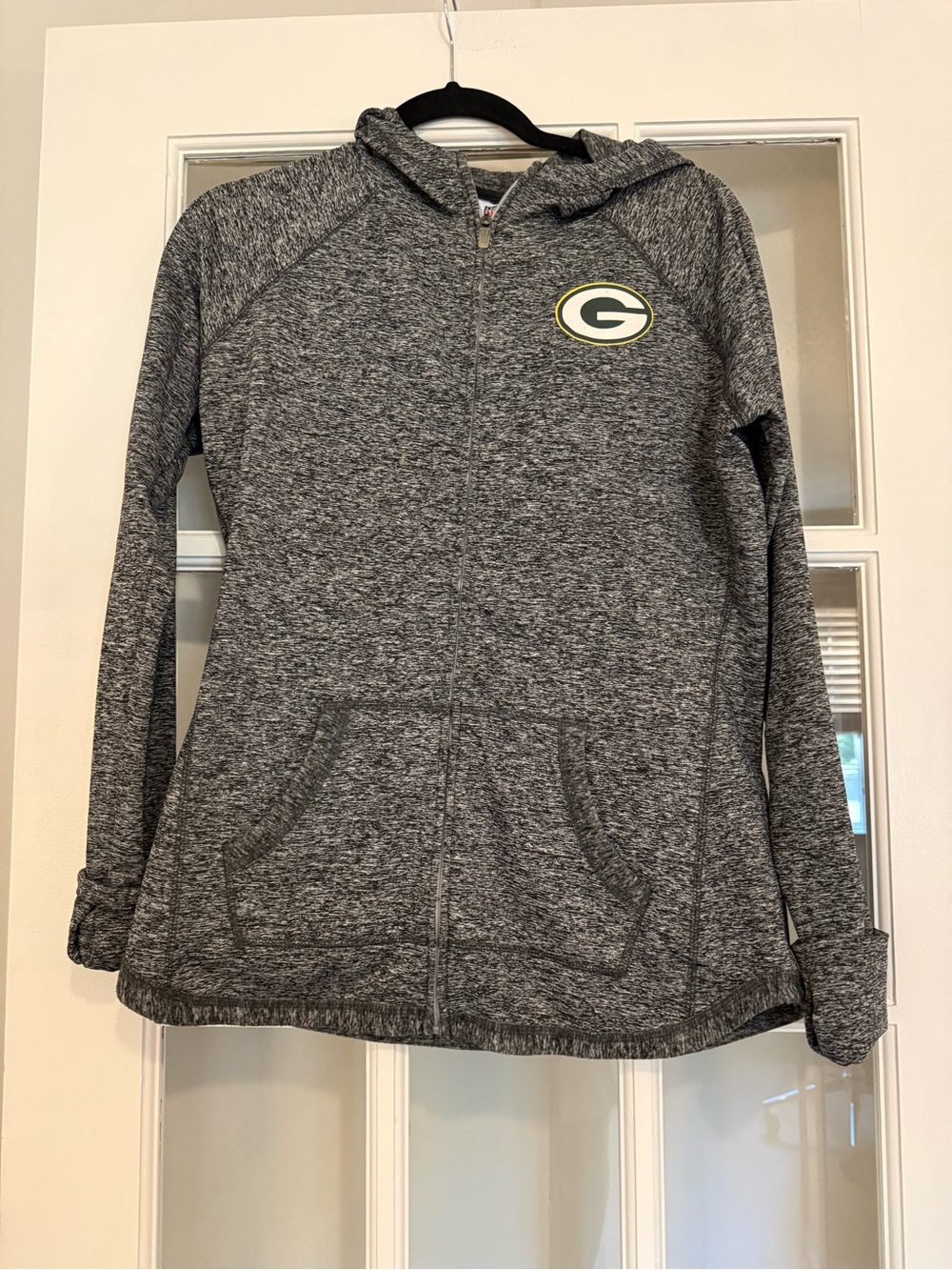 Green Bay Packers Heather Gray Women's Full‑Zip Hoodie